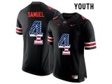 2016 US Flag Fashion Youth Ohio State Buckeyes Curtis Samuel #4 College Football Limited Jersey - Blackout