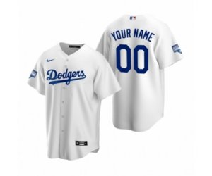 Los Angeles Dodgers Custom White 2020 World Series Champions Replica Jersey