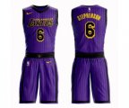 Los Angeles Lakers #6 Lance Stephenson Authentic Purple Basketball Suit Jersey - City Edition