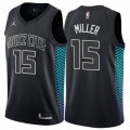 Charlotte Hornets #15 Percy Miller Authentic Black NBA Jersey - City Edition