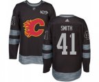 Calgary Flames #41 Mike Smith Authentic Black 1917-2017 100th Anniversary Hockey