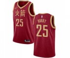 Houston Rockets #25 Robert Horry Authentic Red Basketball Jersey - 2018-19 City Edition