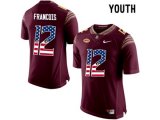 2016 US Flag Fashion-2016 Youth Florida State Seminoles Deondre Francois #12 College Football Jersey - Red