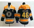 nhl jerseys boston bruins #46 hrejgi black-yellow[pullover hooded sweatshirt patch A]