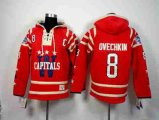 Washington Capitals #8 Alexander Ovechkin Red [pullover hooded sweatshirt][patch C]