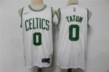 Boston Celtics #0 Jayson Tatum White 75th Anniversary Diamond 2021 Stitched Jersey