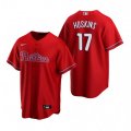 Nike Philadelphia Phillies #17 Rhys Hoskins Red Alternate Stitched Baseball Jersey