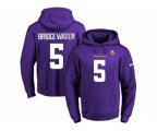 Minnesota Vikings #5 Teddy Bridgewater Purple Name & Number Pullover NFL Hoodie