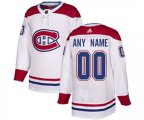 Montreal Canadiens Custom White Road Hockey Jersey