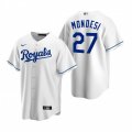 Nike Kansas City Royals #27 Adalberto Mondesi White Home Stitched Baseball Jersey