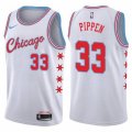 Nike Chicago Bulls #33 Scottie Pippen Authentic White NBA Jersey - City Edition