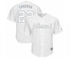 Miami Marlins #22 Sandy Alcantara Sandman Authentic White 2019 Players Weekend Baseball Jersey
