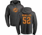 Miami Dolphins #52 Raekwon McMillan Ash One Color Pullover Hoodie