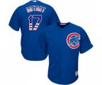 Chicago Cubs #17 Kris Bryant Replica Royal Blue USA Flag Fashion Baseball Jersey