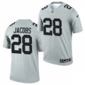 Las Vegas Raiders #28 Josh Jacobs Nike 2021 Silver Inverted Legend Jersey