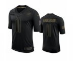 Carolina Panthers #11 Robby Anderson Black 2020 Salute to Service Limited Jersey