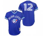 Toronto Blue Jays #12 Roberto Alomar Replica Blue 1993 Throwback Baseball Jersey