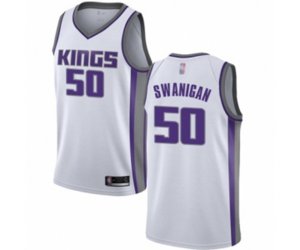 Sacramento Kings #50 Caleb Swanigan Swingman White Basketball Jersey - Association Edition