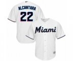 Miami Marlins #22 Sandy Alcantara Replica White Home Cool Base Baseball Jersey