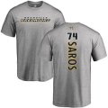 Nashville Predators #74 Juuse Saros Ash Backer T-Shirt