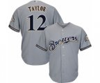 Milwaukee Brewers Tyrone Taylor Replica Grey Road Cool Base Baseball Player Jersey