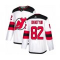 New Jersey Devils #82 Nikita Okhotyuk Authentic White Away Hockey Jersey