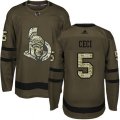 Ottawa Senators #5 Cody Ceci Premier Green Salute to Service NHL Jersey