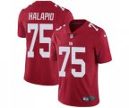 New York Giants #75 Jon Halapio Red Alternate Vapor Untouchable Limited Player Football Jersey