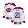 Montreal Canadiens #21 Nick Cousins Authentic White Away Hockey Jersey