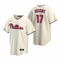 Nike Philadelphia Phillies #17 Rhys Hoskins Cream Alternate Stitched Baseball Jersey