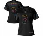 Women Carolina Panthers #3 Will Grier Game Black Fashion Football Jersey