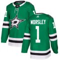 Dallas Stars #1 Gump Worsley Premier Green Home NHL Jersey