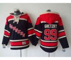 New York Rangers #99 Wayne Gretzky dk.blue-red[pullover hooded sweatshirt]