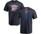 Oklahoma City Thunder #12 Steven Adams Navy Blue Backer T-Shirt