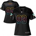 Women Miami Dolphins #93 Ndamukong Suh Game Black Fashion NFL Jersey