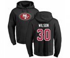 San Francisco 49ers #30 Jeff Wilson Black Name & Number Logo Pullover Hoodie