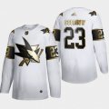 San Jose Sharks #23 Barclay Goodrow Adidas White Golden Edition Limited Stitched NHL Jersey