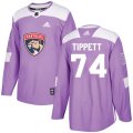 Florida Panthers #74 Owen Tippett Authentic Purple Fights Cancer Practice NHL Jersey