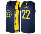 Indiana Pacers #22 T. J. Leaf Swingman Navy Blue NBA Jersey - City Edition