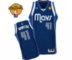 Dallas Mavericks #41 Dirk Nowitzki Swingman Navy Blue Alternate Finals Patch Basketball Jersey