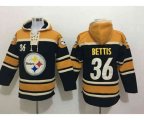 Pittsburgh Steelers #36 Jerome Bettis yellow-black[pullover hooded sweatshirt]