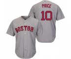 Boston Red Sox #10 David Price Replica Grey Road Cool Base Baseball Jersey