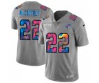 Carolina Panthers #22 Christian McCaffrey Nike Multi-Color 2020 NFL Crucial Catch NFL Jersey Greyheather