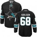 San Jose Sharks #68 Melker Karlsson Premier Black Third NHL Jersey