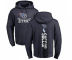 Tennessee Titans #4 Ryan Succop Navy Blue Backer Pullover Hoodie