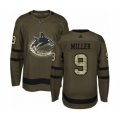 Vancouver Canucks #9 J.T. Miller Authentic Green Salute to Service Hockey Jersey