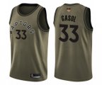 Toronto Raptors #33 Marc Gasol Swingman Green Salute to Service 2019 Basketball Finals Bound Jersey