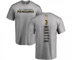 NHL Adidas Pittsburgh Penguins #3 Olli Maatta Ash Backer T-Shirt