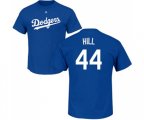 Los Angeles Dodgers #44 Rich Hill Royal Blue Name & Number T-Shirt