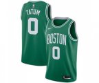 Boston Celtics #0 Jayson Tatum Swingman Green(White No.) Road Basketball Jersey - Icon Edition